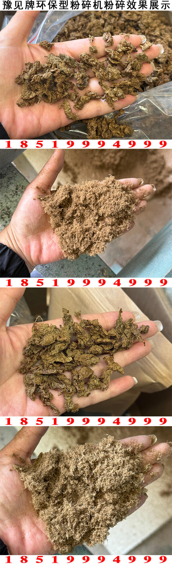 茶叶粉碎机粉碎效果展示